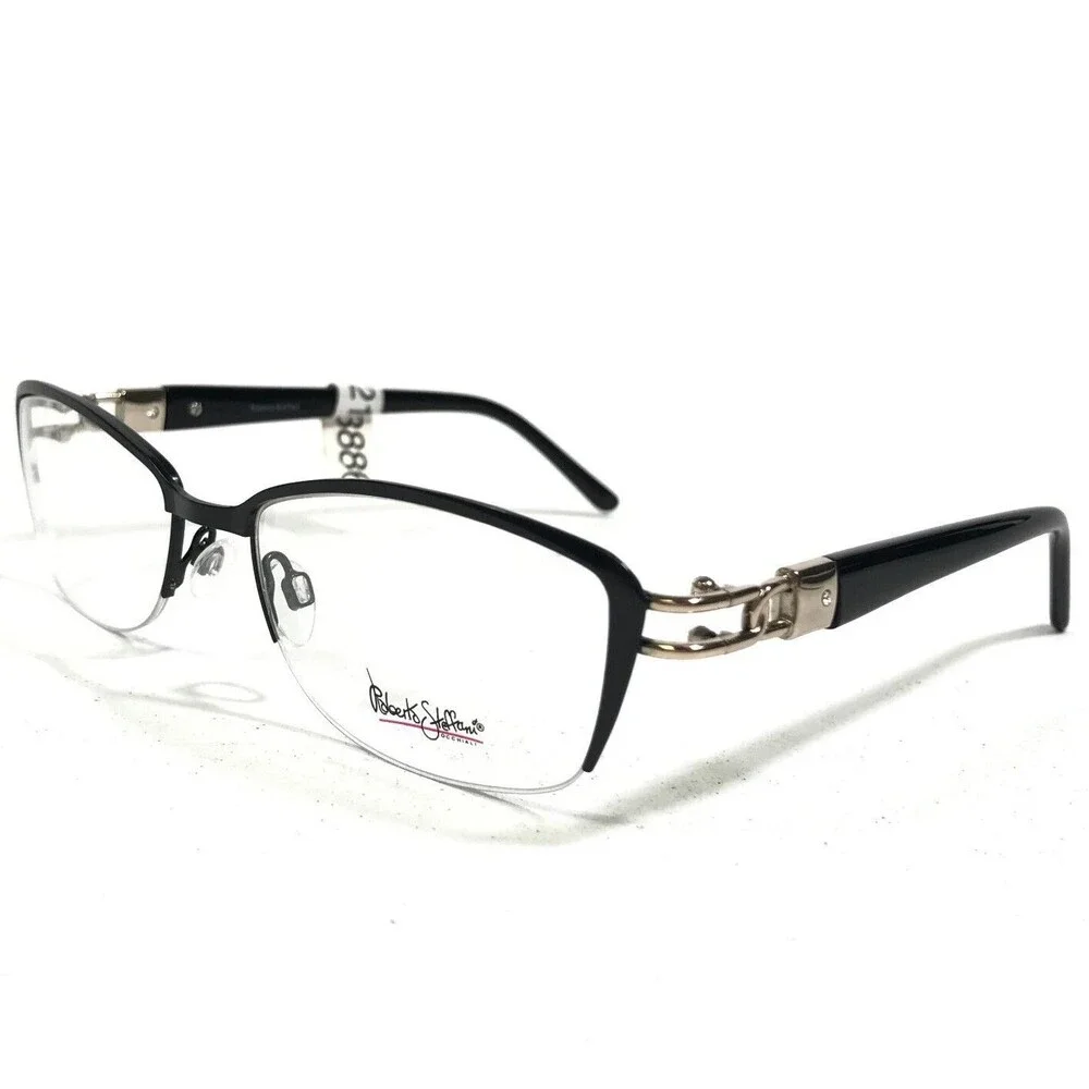 Roberto Steffani RS 159 COL 90 Eyeglasses Frames Black Cat Eye 54-18-140